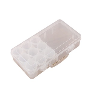 Portable Plastic Pill Storage Box With 10 Round Bottles Transparent Organizer Case For Medication Storage Travel Use - Product Image 4