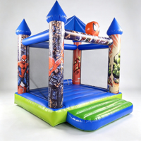 Château gonflable à thème héros d'action, château de saut commercial pour enfants pour la location de fêtes et d'événements