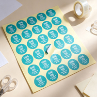 Etiquetas Adhesivas Redondas Personalizadas de Agradecimiento, Impresas en Papel Resistente al Agua para Cajas de Regalo, Recuerdos de Fiesta y Sellado de Empaques