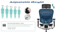 Nouveau fauteuil ergonomique avec accoudoirs réglables 8D, mobilier de bureau, chaise inclinable en maille d'aluminium pour PDG, conférence, ordinateur et jeux