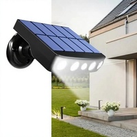 Lampe murale LED solaire moderne étanche IP65 avec détecteur de mouvement, rechargeable, 4 LED, 3 modes, pour jardin, rue, sécurité nocturne