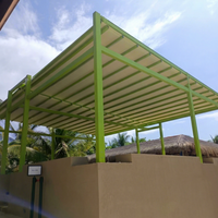 Pergola rétractable imperméable en aluminium à lames orientables, directement de l'usine, pour jardin