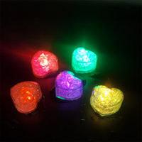Cubetti di Ghiaccio LED a Forma di Cuore, Impermeabili, Lampeggianti Rapido/Lento, Luminosi per Feste, Bar, Club, Matrimoni, Decorazione Bevande, Riutilizzabili