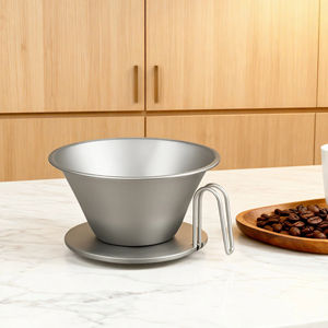 Filtre à café portable en titane pur pour l'extérieur, grande tasse en métal pour 1 à 4 personnes, idéal pour la maison et le camping - Product Image 2