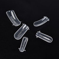 100 faux ongles transparents longs en forme de cercueil en ABS pour extension rapide de gel DIY – Moule pour construction d'ongles