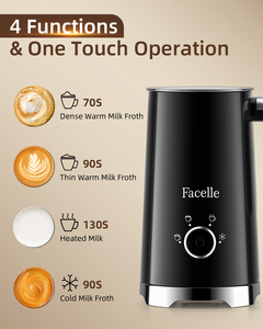 Montalatte Elettrico 4 in 1 da 10oz/300ml, Schiumatore e Scaldalatte Automatico per Schiuma Calda e Fredda, per Latte Macchiato, Cappuccino, Macchiato - Product Image 2