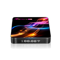 Popolare TV Box Android 14 Quad Core X88 Pro 14 Max STB con WiFi6 Dual Band, 2GB/4GB RAM, 16GB/32GB/64GB ROM, Video 4K e Chat Video