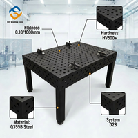 Nouvelle table de soudage modulaire 3D flexible en acier nitrué, table de fixation haute précision, plateforme de serrage polyvalente pour les besoins de soudage FDT