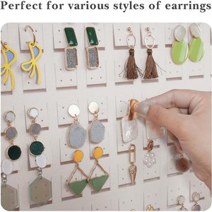Hanging Earring Organizer 24x15.75 Inches Beige Felt Wall Mount Jewelry Storage for Women Girls - Product Image 4