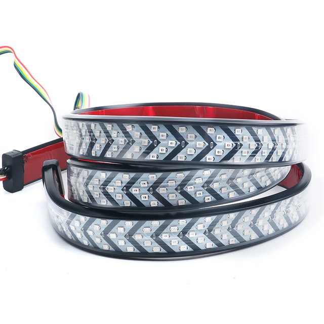 Colorful Truck Tail Light Flexible DRL Led Daytime Running Lights 1.2m 1.5m Warning Arrow Strip Light