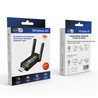Adaptador de Red Inalámbrico USB de Doble Banda Gigabit de 1300 Mbps y 5 GHz para Computadoras Portátiles y de Escritorio