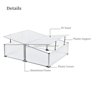 Serre miniature de jardin en aluminium imperméable avec 3 jardinières sur le toit - Product Image 3