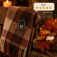 Broches de chapeau de pèlerin, épingles de revers, bijoux de Thanksgiving, badges métalliques en gros, épingles personnalisées en émail souple, usine OEM