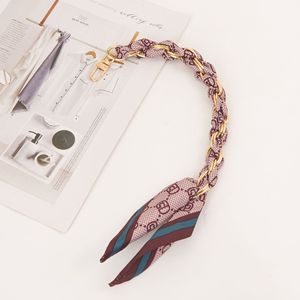 Porte-clés en soie tissée pour usage quotidien, pendentif de sac pour femme, breloque pour clés de voiture, accessoire de mode féminin - Product Image 3