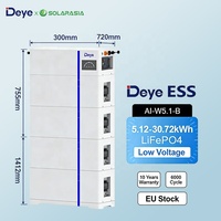 Batterie Lithium Deye tout-en-un pour onduleur solaire 5,12 kWh 10 kWh 15 kWh, batterie résidentielle basse tension pour système solaire hybride