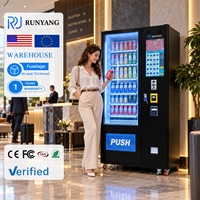 Distributeur automatique intelligent de boissons et de collations RUNYANG, personnalisé, à monnayeur, pour aliments et boissons