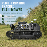 Tondeuse à gazon tout-terrain agricole, mini-tondeuse robotisée à moteur essence avec roues en caoutchouc pour jardin