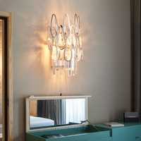 Lustre en cristal K9 de luxe français, design goutte d'eau, éclairage pour salle à manger, chambre à coucher, salon moderne, pendentif rond en métal