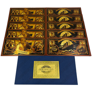 Envío <span class=keywords><strong>gratis</strong></span> personalizado Titanic colección billete <span class=keywords><strong>de</strong></span> plástico 24 K chapado en oro Tarjeta <span class=keywords><strong>de</strong></span> papel <span class=keywords><strong>de</strong></span> aluminio - Product Image 2