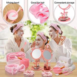96 buah perlengkapan pesta Spa jumlah besar termasuk masker wajah Set cermin mangkuk pencampur untuk anak perempuan Spa Sleepover natal/Tahun Baru - Product Image 5