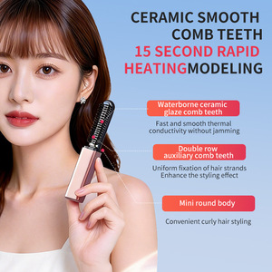 หวีหนีบผมไร้สายขนาดเล็กแบบพกพา วัสดุสแตนเลส พร้อมระบบทำความร้อน PTC - Product Image 3