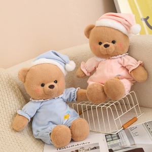 Peluche ours en peluche mignonne, pyjama de <span class=keywords><strong>bonne</strong></span> <span class=keywords><strong>nuit</strong></span>, ours câlin, compagnon de sommeil, poupée de confort - Product Image 2
