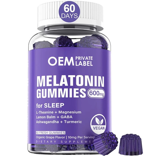 Melatonin Gummies 10mg Relax Sleep Supplement with L-Theanine, Ashwagandha,Turmeric,Magnesium,Lemon Balm,GABA,Vitamin D3