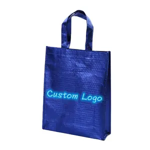 New product golden supplier tote bag pattern foldable reusable gift pp non woven shopping bag