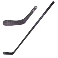 Bâtons de hockey sur glace en fibre de carbone monobloc, haute résistance, professionnels, légers, durables, point de frappe réglable, pour l'entraînement