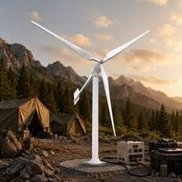 Éolienne à axe vertical GWS-5000W 5KW, démarrage à 2,5 m/s, roue éolienne à 3 pales, 48V 96V 120V, rotor externe, IP54