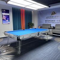 2025 Billard en verre intelligent personnalisé en usine Meilleures tables de billard 7ft 8ft 9ft Table de sous-soccer extérieure pour enfant