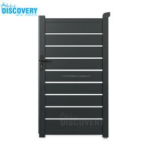 Puertas y vallas para peatones modernas, diseño de alta calidad, puerta de entrada de jardín para casa al aire libre con listones, puerta corredera de listón de aluminio - Product Image 2