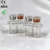 Bouteilles en verre vides transparentes personnalisables de 2 à 30 ml pour poudre cosmétique lyophilisée et réactifs, vente directe usine