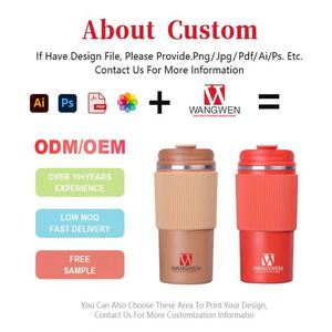 Mug de voyage isotherme en acier inoxydable à double paroi, réutilisable, écologique, avec couvercle en silicone - Product Image 2