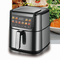 Friteuse à air numérique à double cuve avec grand écran couleur et fenêtre de visualisation, capacités 2.5L, 5.0L, 6.0L, 8L, 9L, 10L, 11L, 12L
