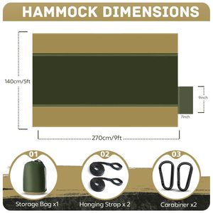 Hamac de camping pliable en <span class=keywords><strong>nylon</strong></span> 210D avec logo personnalisé pour la randonnée et les activités de plein air - Product Image 2
