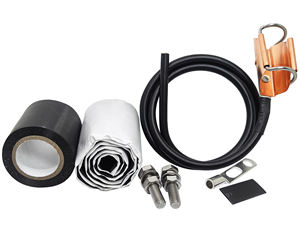 標準接地キットセット 7-8インチ 波形ケーブル スプリングタイプ 1/4インチ 1-5/8インチ 1/2インチ フィーダーケーブル 接地カードクリップオン - Product Image 1