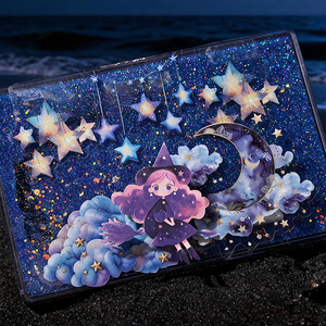 16 autocollants par paquet, série nuages, <span class=keywords><strong>étoiles</strong></span> et lune, autocollants décoratifs sur le thème des paysages, autocollants <span class=keywords><strong>étoiles</strong></span> - Product Image 3
