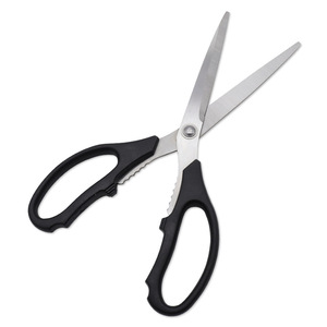 Korean BBQ <b>Scissors</b> Stainless Steel Straight Head Black Home <b>Kitchen</b> Use - Product Image 1