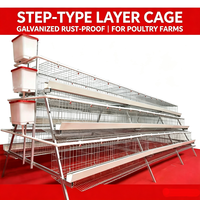Cage à poules pondeuses de type A, cage de batterie avicole automatique avec abreuvoir à tétine galvanisé