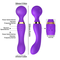 Baguette vibrante AV personnalisable, rechargeable, puissante, portable, pour massage et stimulation préliminaire, jouet sexuel pour adultes