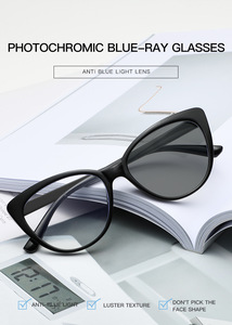 Kacamata Komputer Anti Radiasi Cahaya Biru Bingkai Plastik Berkualitas Tinggi Pria Wanita Kacamata Photochromic Fashion Mewah - Product Image 3