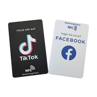 Individuell Bedruckte PVC RFID Bewertungskarte Acryl-Schild QR-Code NFC Google Bewertungsständer Ntag213 215 216 Chip NFC Visitenkarte