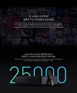 Proyector Láser Original <span class=keywords><strong>Xiaomi</strong></span> <span class=keywords><strong>1S</strong></span> 4K, 2+16GB, Aplicación <span class=keywords><strong>Xiaomi</strong></span>, 2000 Lúmenes, WIFI, BT, Smart Android, DLP, Ultra Corta Distancia - Product Image 6