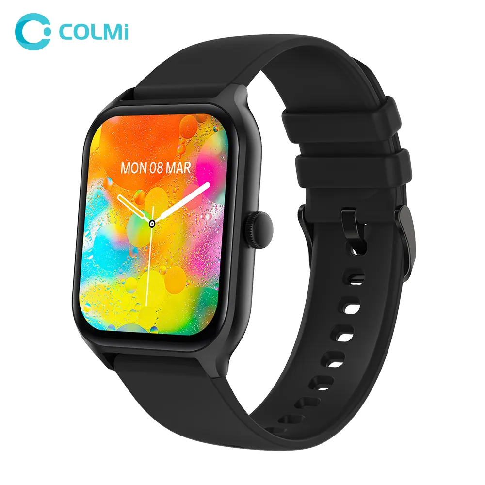 COLMI P60 1.96 Inch Heart Rate SpO2 Sport Fitness IP67 Waterproof Bluetooth Calling Reloj Hombre Smart Watch