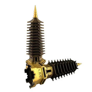 งานฝีมือโลหะรูปปั้นทองเหลืองเชินฉางเจดีย์สิบสามชั้นแบบโมเดิร์น - Product Image 3