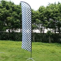 Drapeau plume en forme de larme, impression personnalisée simple ou double face, pour extérieur