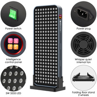 Lampe de luminothérapie infrarouge BioMol Household Pro à 7 longueurs d'onde, écran tactile en aluminium, pour le visage/le corps/les jambes/les bras, utilisation 3 ans