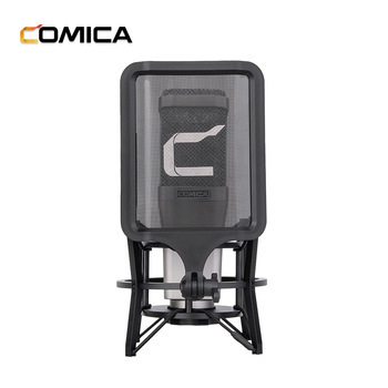 COMICA STM01 48V Phantom Power 34mm Gold-Plating Large Diaphragm Condenser Microphone for Studio Quality Audio Recording