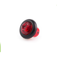Luz de posición lateral de camión redonda roja de 0,75 pulgadas para remolque RV 10-30V 1 número Leds lámpara de cuerpo de camión DOT otros accesorios de luz de coche